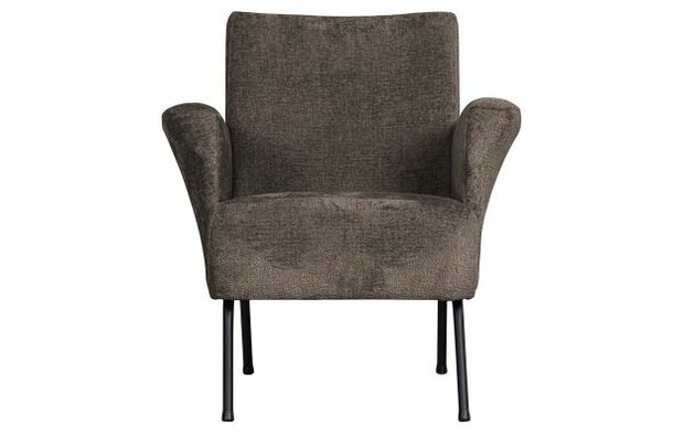 Bepurehome Muse Fauteuil Grof Geweven Stof Grijs/Bruin