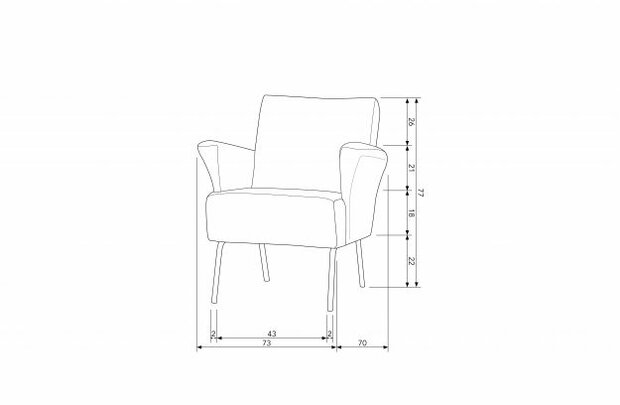 Bepurehome Muse Fauteuil Grof Geweven Stof Grijs/Bruin