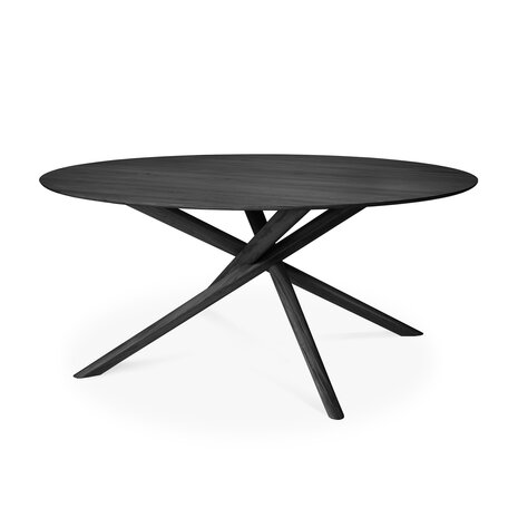 Ethnicraft Mikado round dining table black