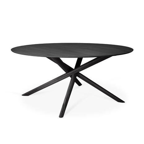 Ethnicraft Mikado round dining table black