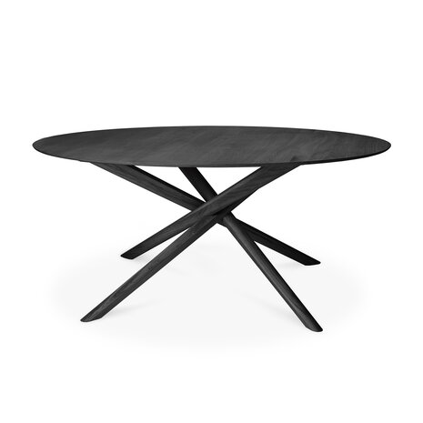 Ethnicraft Mikado round dining table black