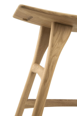 Ethnicraft Oak Osso stool low hardwax oil finish.