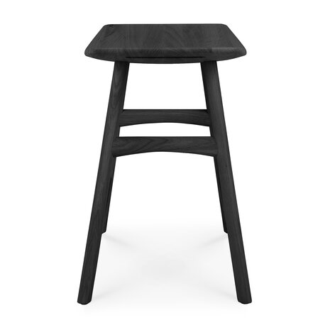 Ethnicraft Oak Osso stool black with a varnish finish