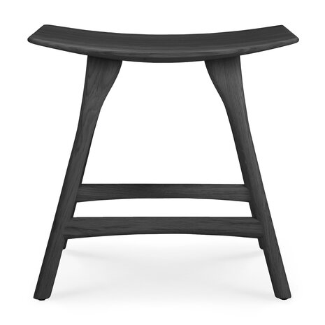 Ethnicraft Oak Osso stool black with a varnish finish