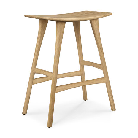 Ethnicraft Oak barstool varnished high