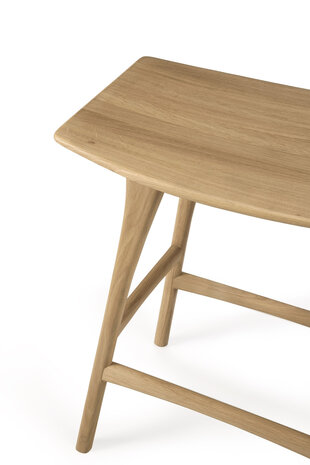 Ethnicraft Oak barstool varnished high