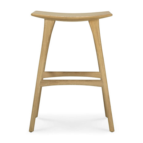 Ethnicraft Oak barstool varnished high