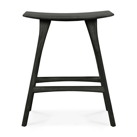 Ethnicraft Oak Osso counter stool varnished oak black