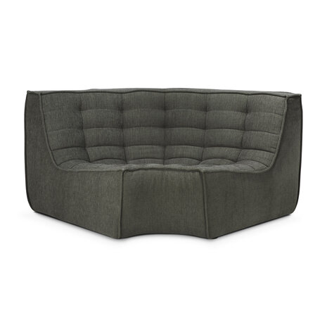 Ethnicraft N701 sofa - round corner Moss