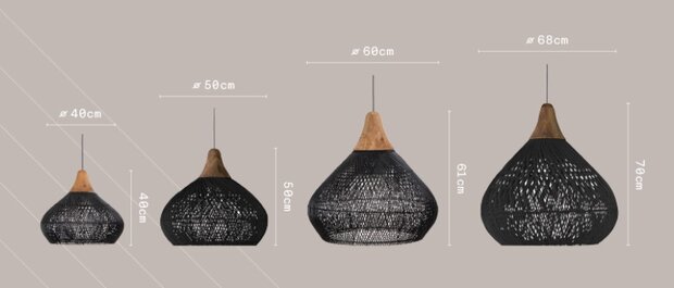 dBodhi Bell lamp Charcoal 40 cm