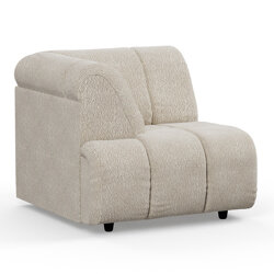 Hkliving Wave couch: Element Left High Arm, Corduroy Rib, Boucle Cream
