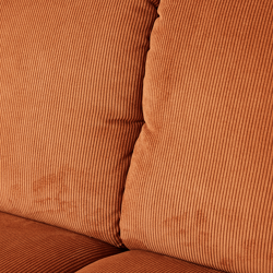 Hkliving Wave couch: Element Right High Arm, Corduroy Rib, Dust Orange