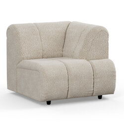 Hkliving Wave couch: Element Right High Arm, Corduroy Rib, Boucle Cream