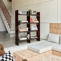 HKliving Acrylic Cabinet 160cm Smokey Brown