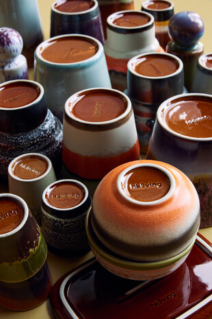 HKliving 70s ceramics: Tea mugs fuse (set of 2)