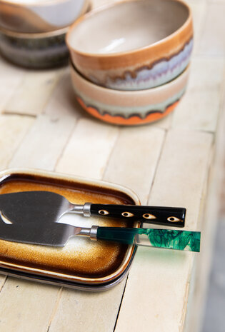 HKLIVING 70s ceramics: Small trays, mojave (set of 2)