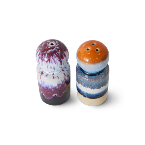 HKliving 70s ceramics: pepper & salt jar, stargazev