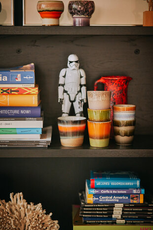 HKliving 70s ceramics: coffee mugs, Elements (set of 6)