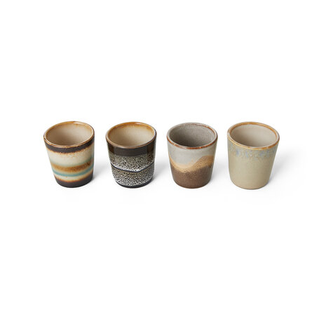HKliving 70s ceramics: egg cups, granite (set of 4)HKliving 70s ceramics: egg cups, granite (set of 4)