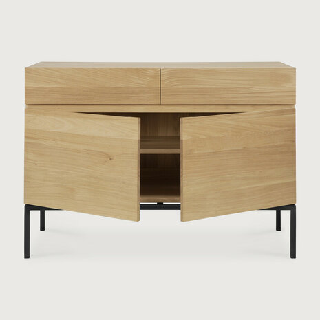 Ethnicraft oak Ligna black sideboard 2 doors 2 drawers