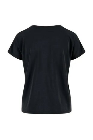 Zusss T-shirt met V-hals off black