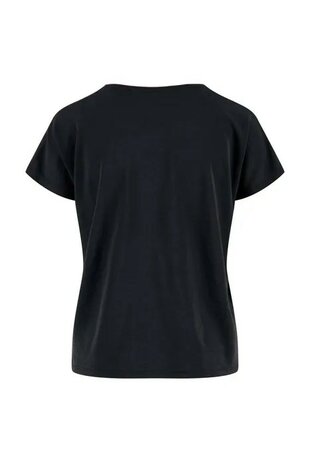 Zusss T-shirt met V-hals off black