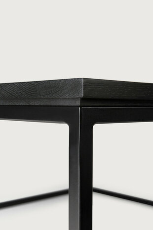 Ethnicraft Oak Thin black coffee table L