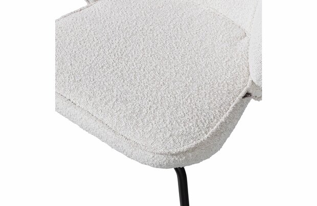 WOOOD Essentials Admit eetkamerstoel Boucl&eacute; Naturel