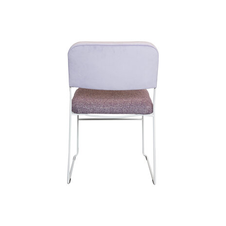 NOGA lima eetkamerstoel wit frame / duo stoffering