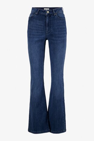 Zusss flared jeans donkerblauw