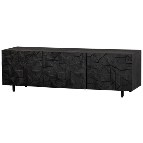 WOOOD Premium Counter TV Meubel Mango Zwart