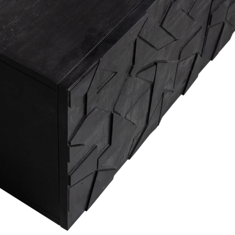 WOOOD Premium Counter TV Meubel Mango Zwart