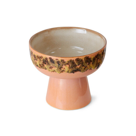 HKLIVING 70s ceramics tapas bowl on base lush large