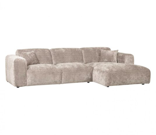 WOOOD Premium Cloud hoekbank Chenille Naturel Rechts