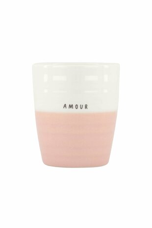 Zusss koffiemok amour wit/roze