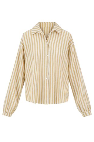 Zusss linnen streep blouse