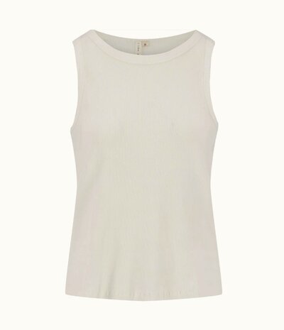 Zusss singlet ronde hals in rib off white