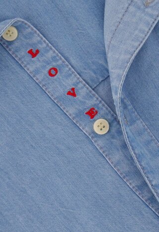 Zusss doorknoopjurk in denim