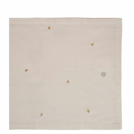 Zusss tafelloper hartjes goud 50x300cm