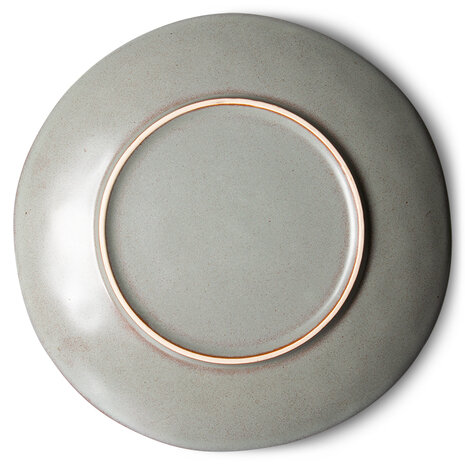 HKLIVING 70s ceramics dinner plates, mineral (set of 2)