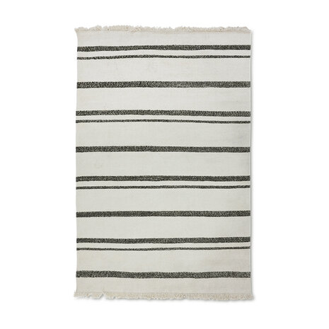 HKLIVING Striped woolen kelim cream, 200x300cm