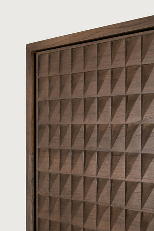 Ethnicraft Sono Dressoir Varnished Teak Licht Bruin 2 Deurs 3 Laden