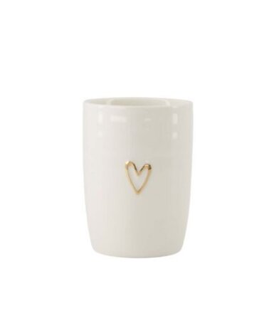 Zusss koffiemok open hartje wit goud