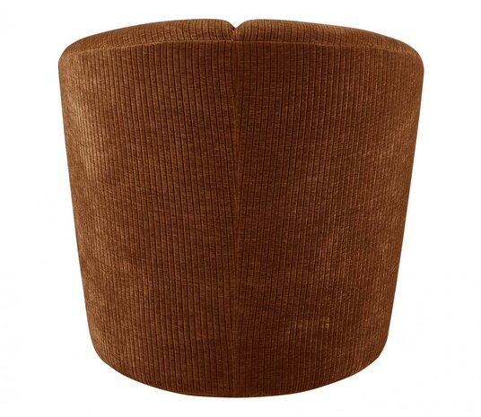 Woood Mojo Draaifauteuil Geweven Ribstof Roest Bruin