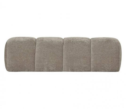 Woood Mojo Eetbankje 164cm Geweven Ribstof Donkerzand