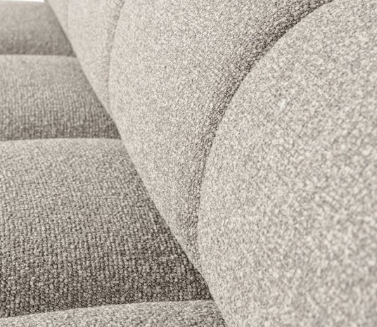 Woood Mojo Eetbankje 164cm Met Rugleuning Bouclé Beige Melange