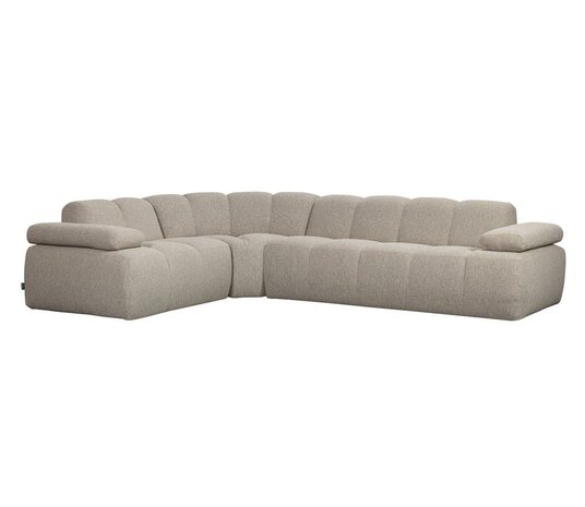 WOOOD Mojo hoekbank bouclé beige melange