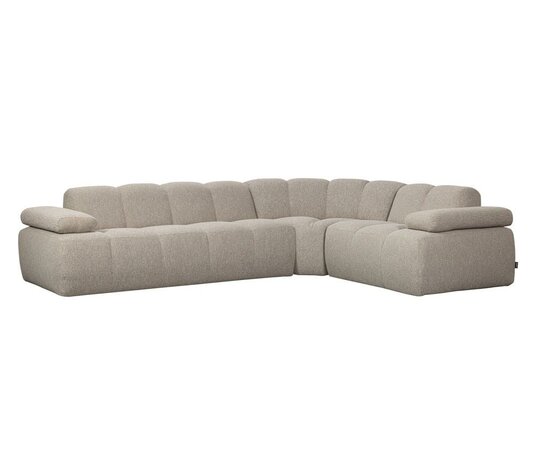 WOOOD Mojo hoekbank bouclé beige melange rechts
