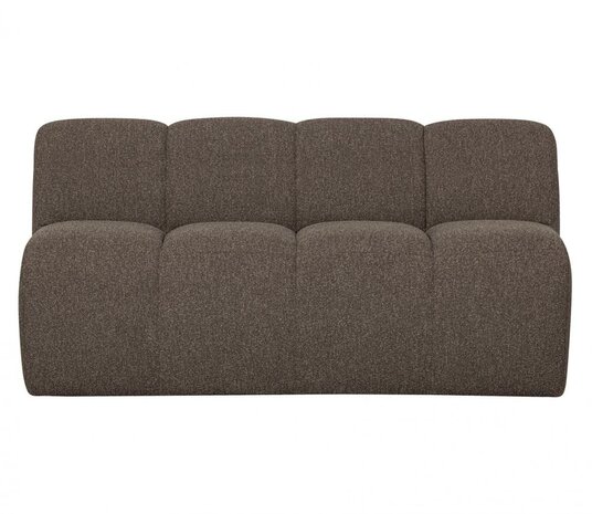 WOOOD Mojo Eetbankje 164cm Met Rugleuning Bouclé Bruin Melange