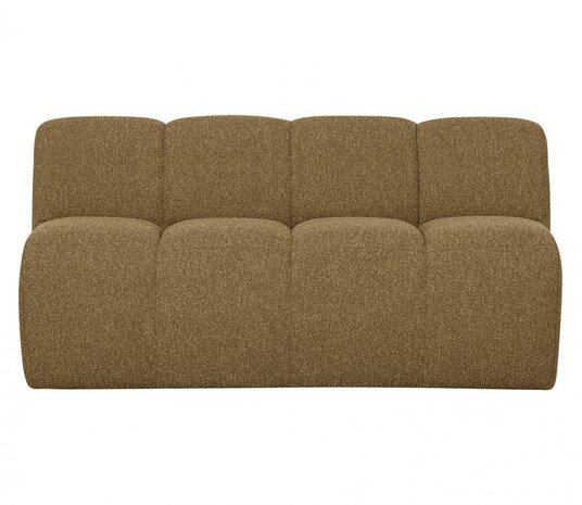 WOOOD Mojo Eetbankje 164cm Met Rugleuning Bouclé Geel/Bruin Melange